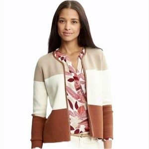 NEW, unworn Banana Republic Women's Colour Block Blazer with Faux-Leather Trim